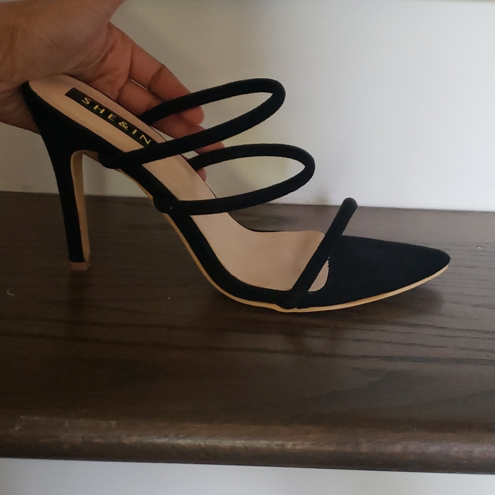 Black Pointed Toe Heel, Mule - SHEIN, like Zara